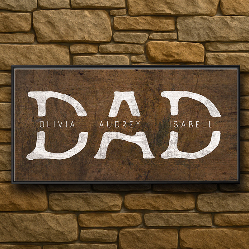 Lodge Dad Personalized Canvas Art