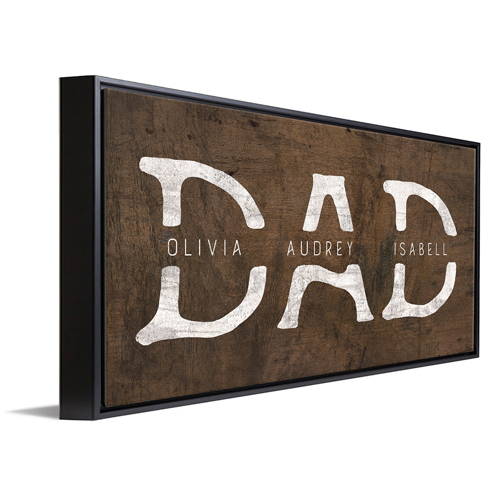 Lodge Dad Personalized Canvas Art