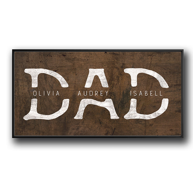 Lodge Dad Personalized Canvas Art