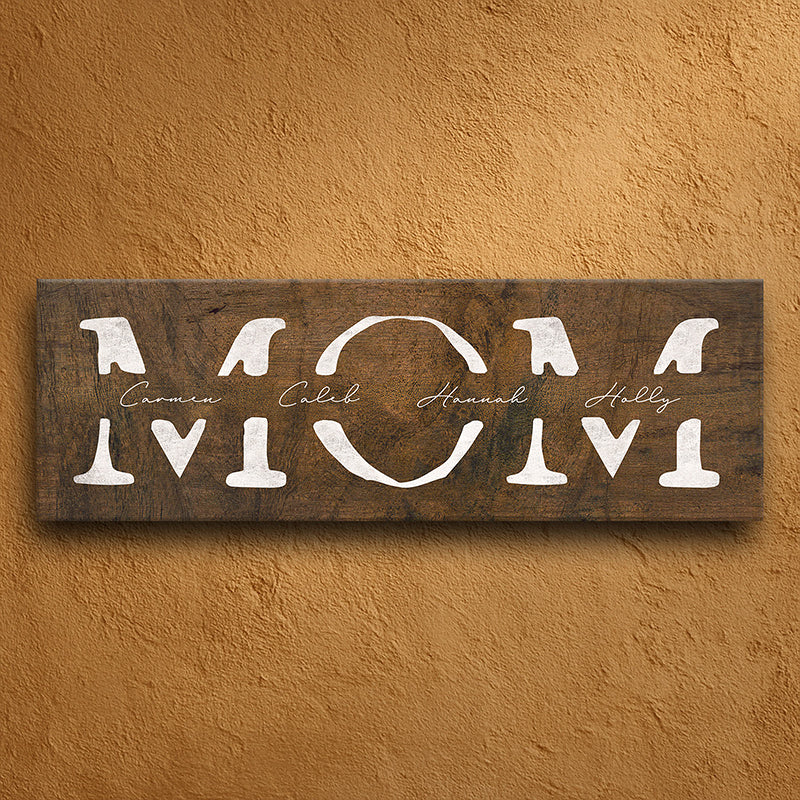 Lodge Mom Personalized Canvas Art