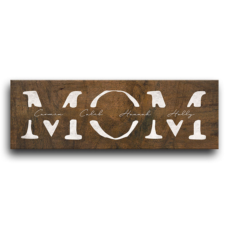 Lodge Mom Personalized Canvas Art
