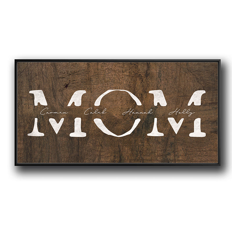 Lodge Mom Personalized Canvas Art