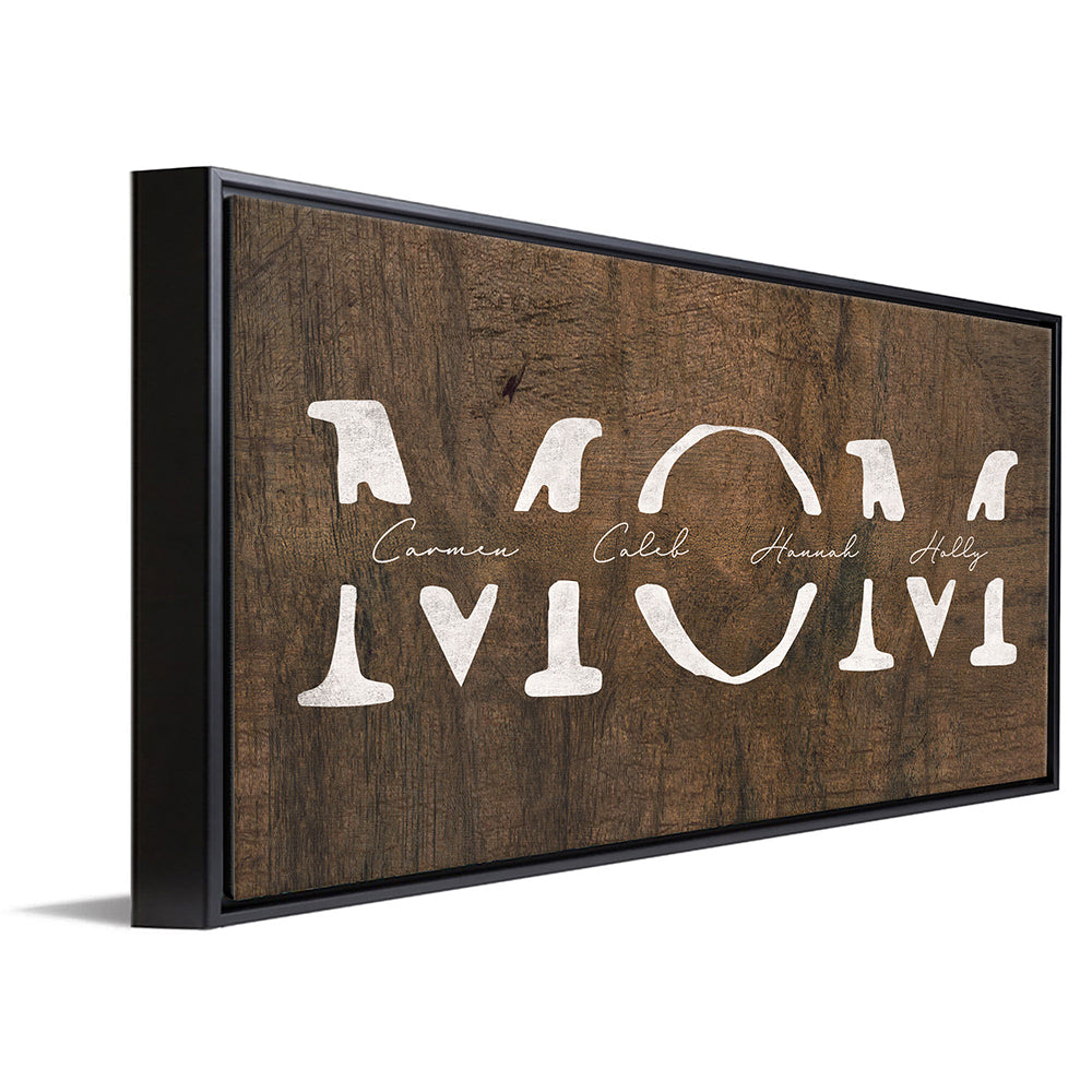 Lodge Mom Personalized Canvas Art