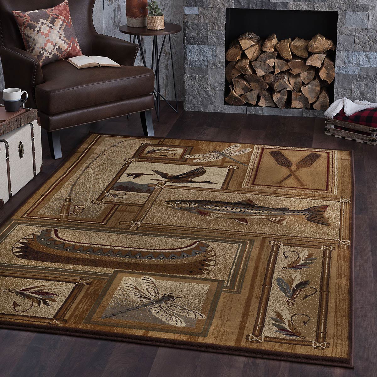 Lodge Portraits Rug - 5 x 7 - OUT OF STOCK UNTIL 07/01/2026