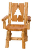 Log Cut-Out Arm Chairs