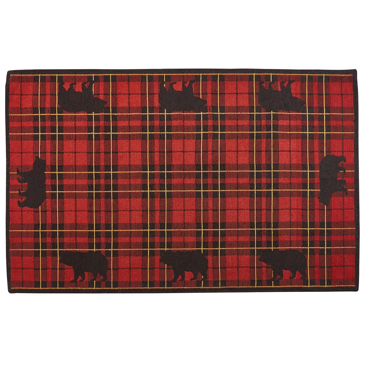 Lumberjack Plaid Bear Rug - 3 x 5