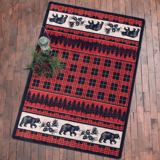 Mad Plaid Bear Rug Collection