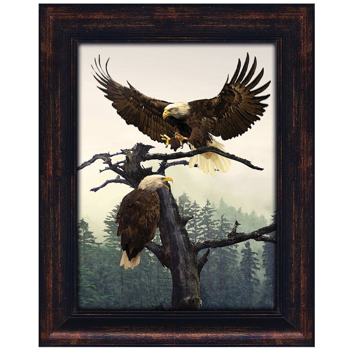 Majestic Eagles Personalized Framed Canvas