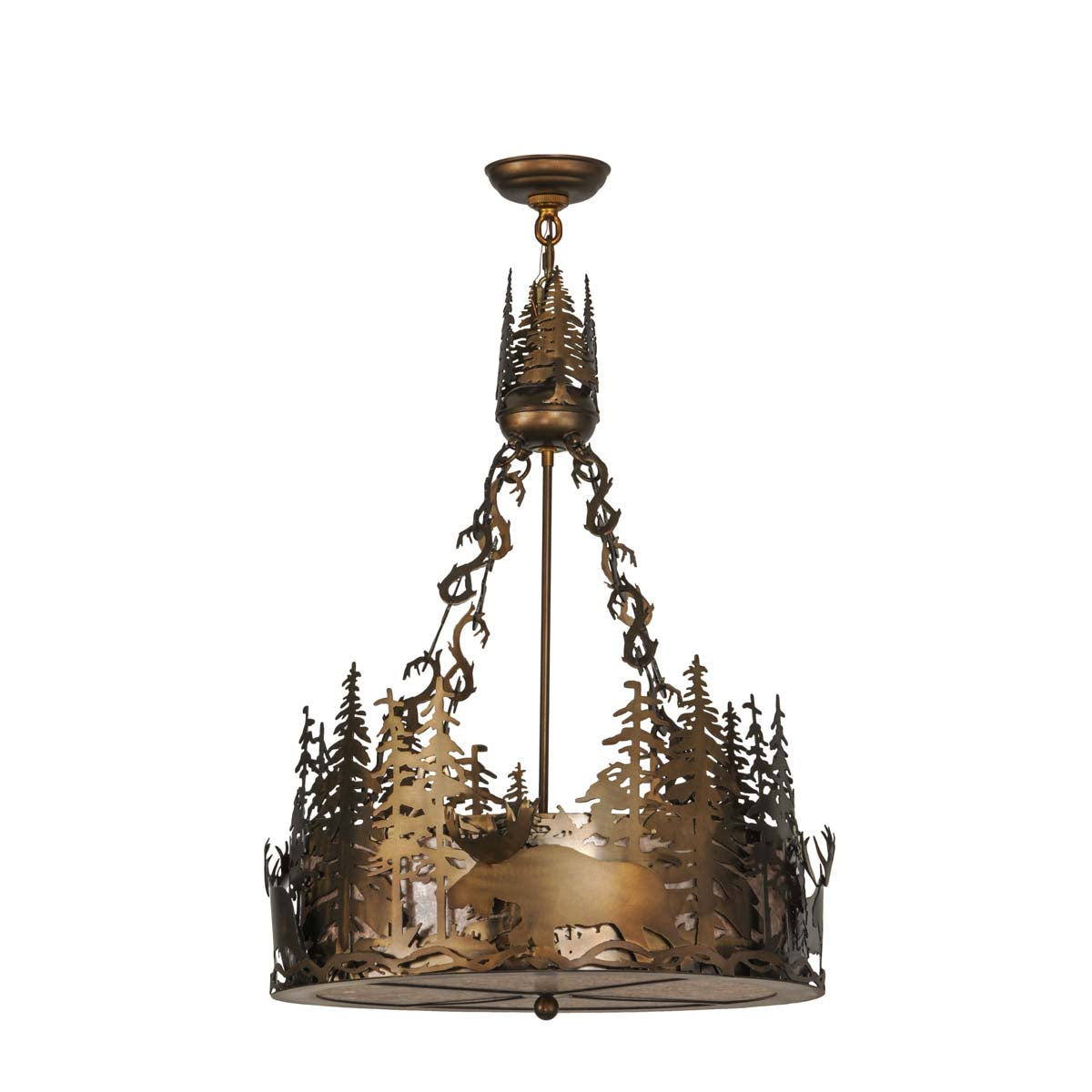 Twilight Moose Inverted Pendant Light