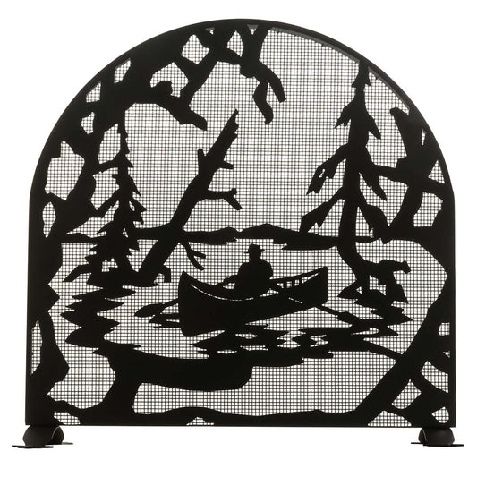 Lake Canoe Arched Fireplace Screen