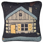Midnight Cabin Square Pillow