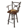 Coronado Iron Barstool with Arms and Swivel Back