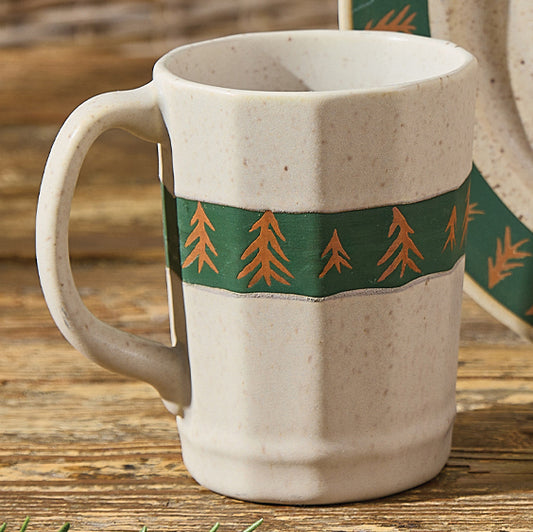 Northwoods Spring Stoneware Mug - OVERSTOCK