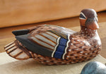 Mallard Duck Wood Decoy Decor - Female