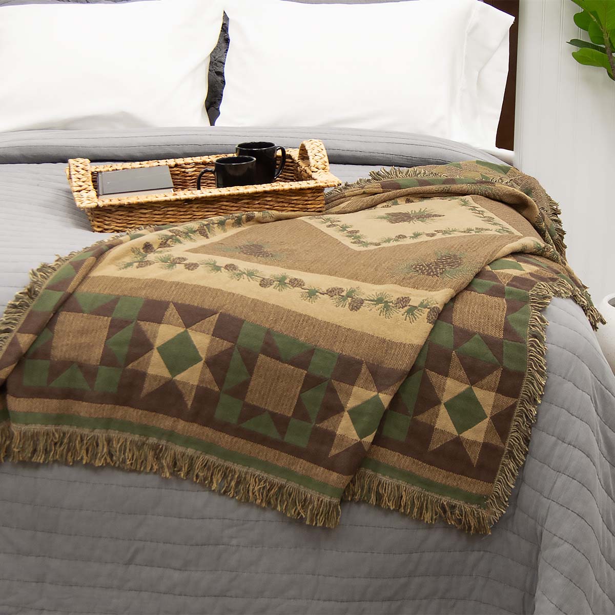 Pinecone Patch Throw