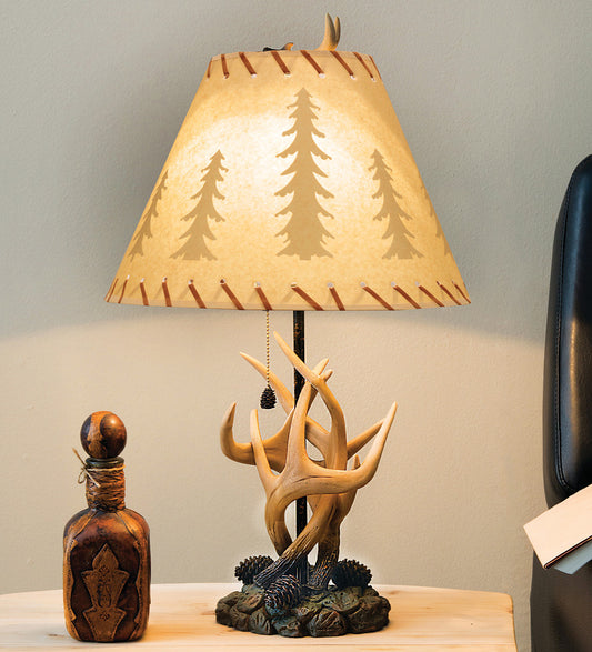 Antler & Pinecone Table Lamp - SALE