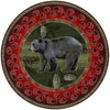Black Bear Tracks Rug - 8 Ft. Round
