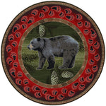 Black Bear Tracks Rug - 8 Ft. Round