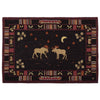 Moose Panels Hooked Wool Rug - 4 x 6
