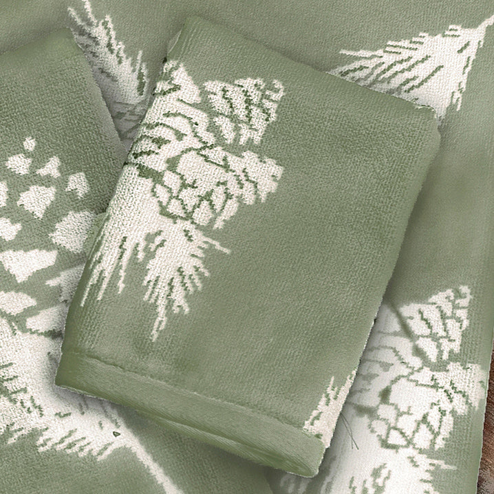 Sage Pinecones Wash Cloth - SALE