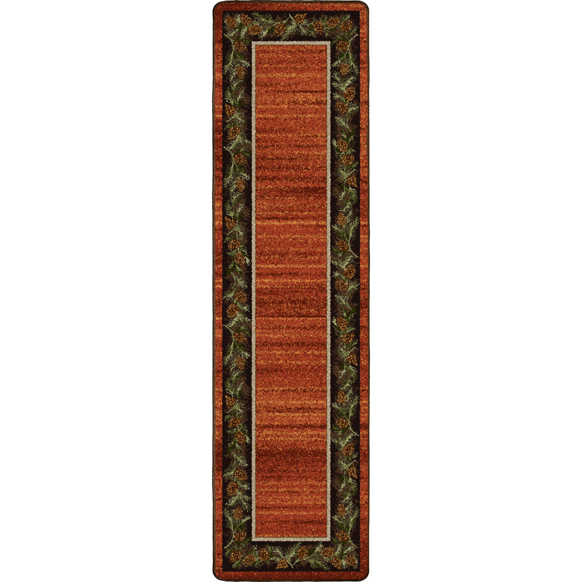 Pine Grove Rust Rug - 2 x 8