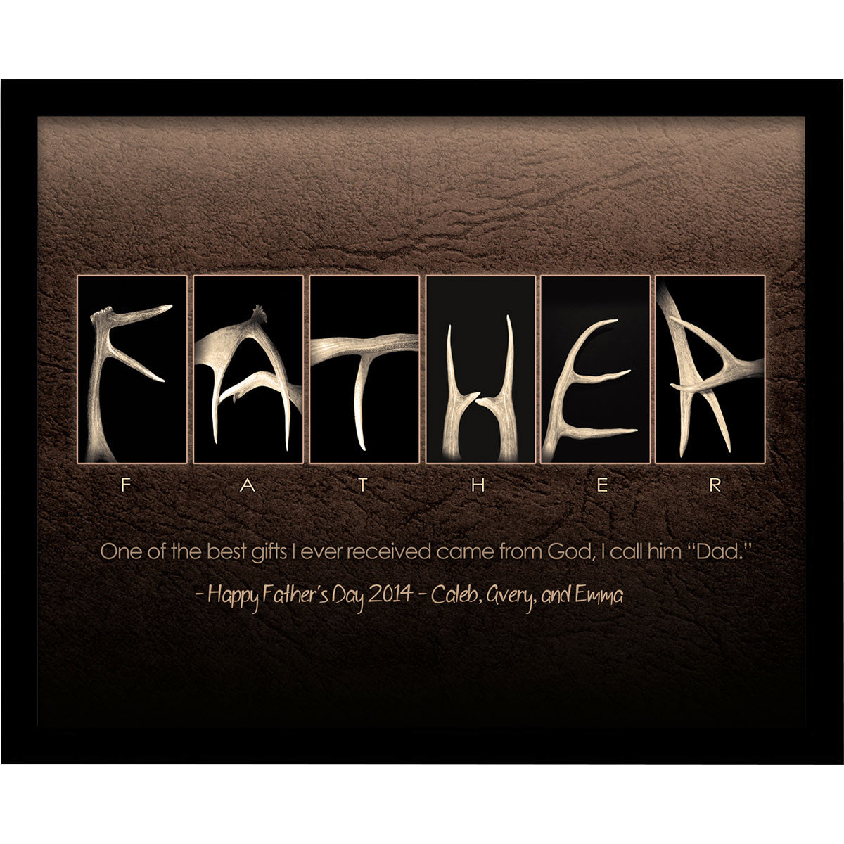 Father Personalized Framed Canvas - Large