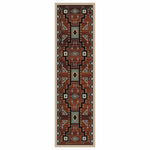 Tribal Rain Red Rug - 2 x 8