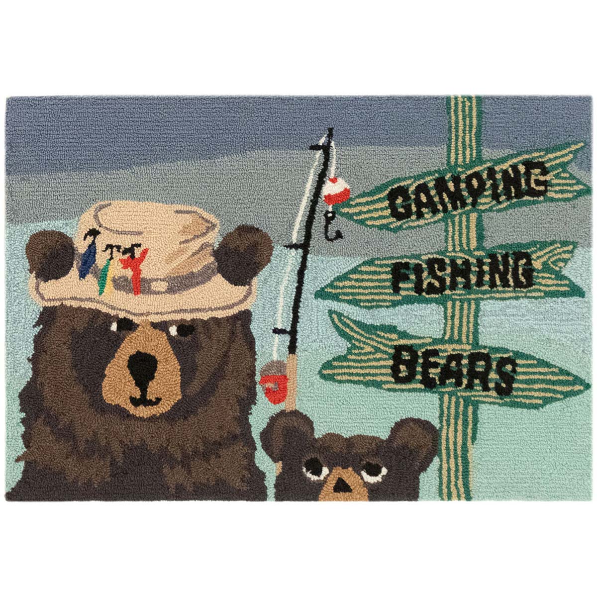 Fishing Day Indoor/Outdoor Rug - 1 x 2