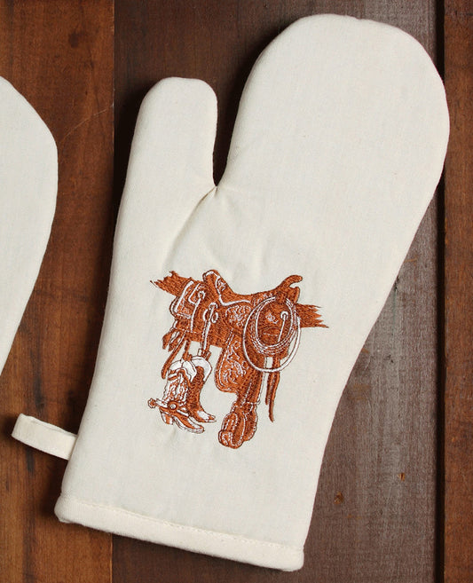 Boots & Saddle Oven Mitts - Set of 2 - OUT OF STOCK UNTIL 07/10/2026