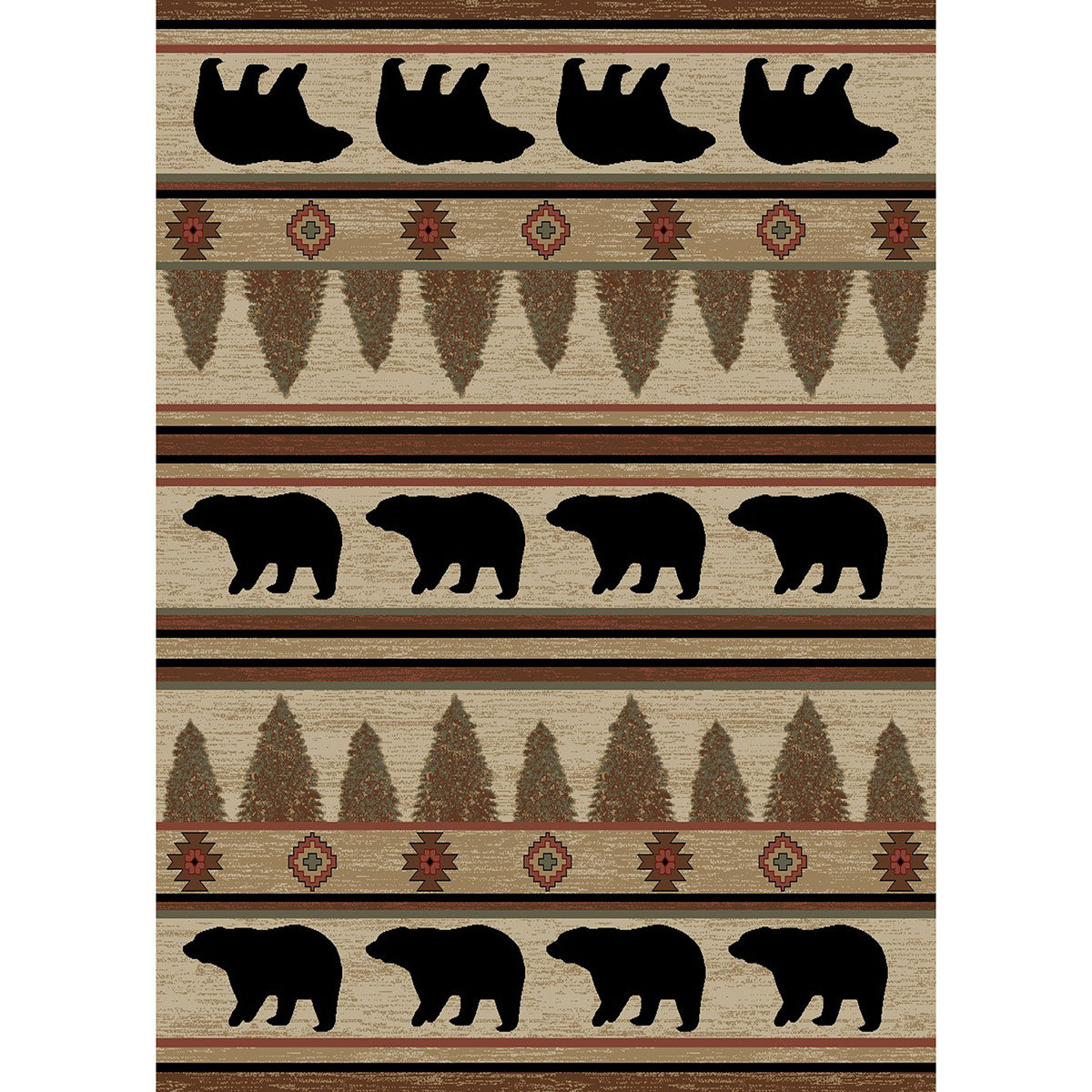 Pine Ridge Bear Rug - 4 x 5