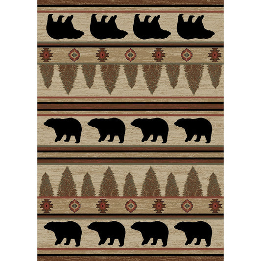 Pine Ridge Bear Rug - 4 x 5
