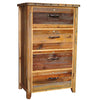Barnwood Locking Lateral Filing Cabinet with Nailheads - 4 Drawer