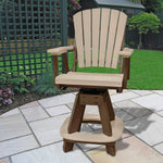 Beckett Swivel Counter Stool - Weatherwood & Brown