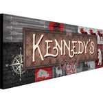 Woodland Plaid Personalized Stretched Canvas