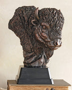 Old West Buffalo Bust Sculpture - SALE