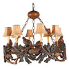 Short Tailed Quail Chandelier