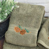Pine Branch Green Embroidered Hand Towel
