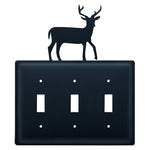 Wrought Iron Deer Triple Switch Cover