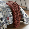 Rust Knit Throw