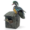Wood Ducks in Birdhouse Sculpture