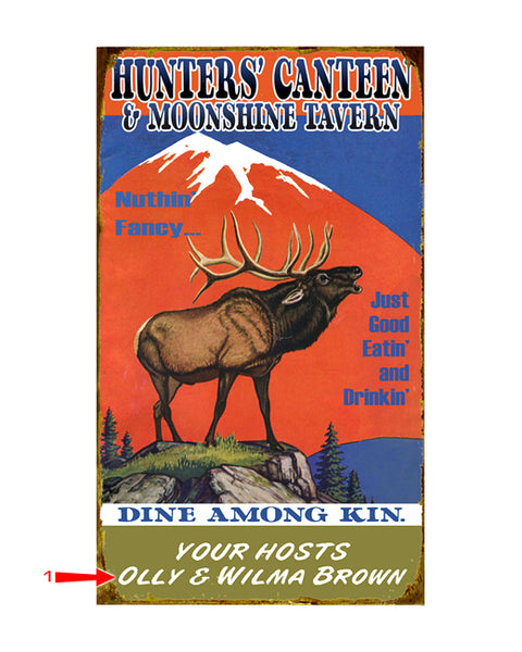 Hunter's Canteen Lodge Sign