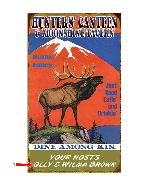 Hunter's Canteen Lodge Sign