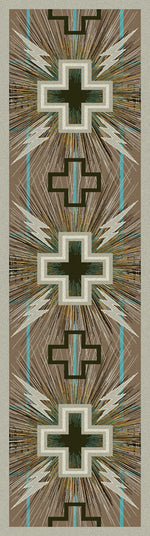 Temple Gray & Turquoise Rug - 2 x 8