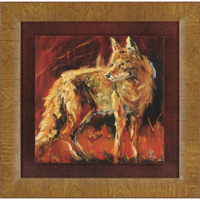 Lone Coyote Framed Wall Art