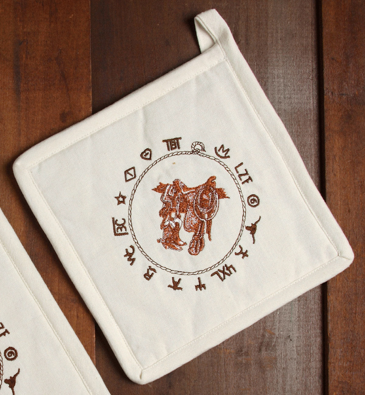 Boots & Saddle Potholders - Set of 2