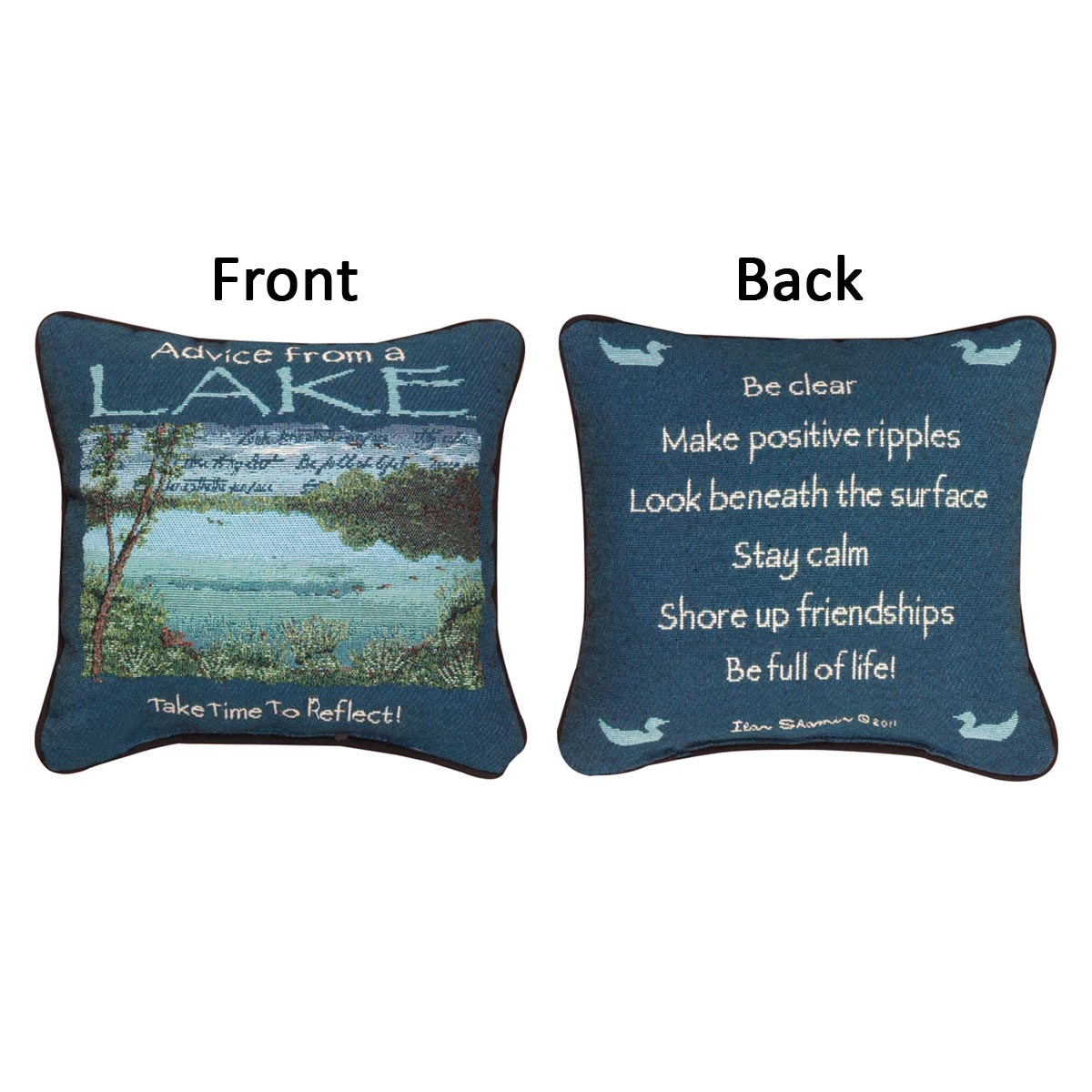 Lessons from the Lake Reversible Tapestry Pillow