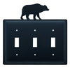 Wrought Iron Bear Triple Switch Cover