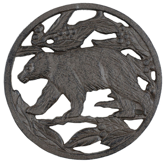 Black Bear Cast Iron Trivet