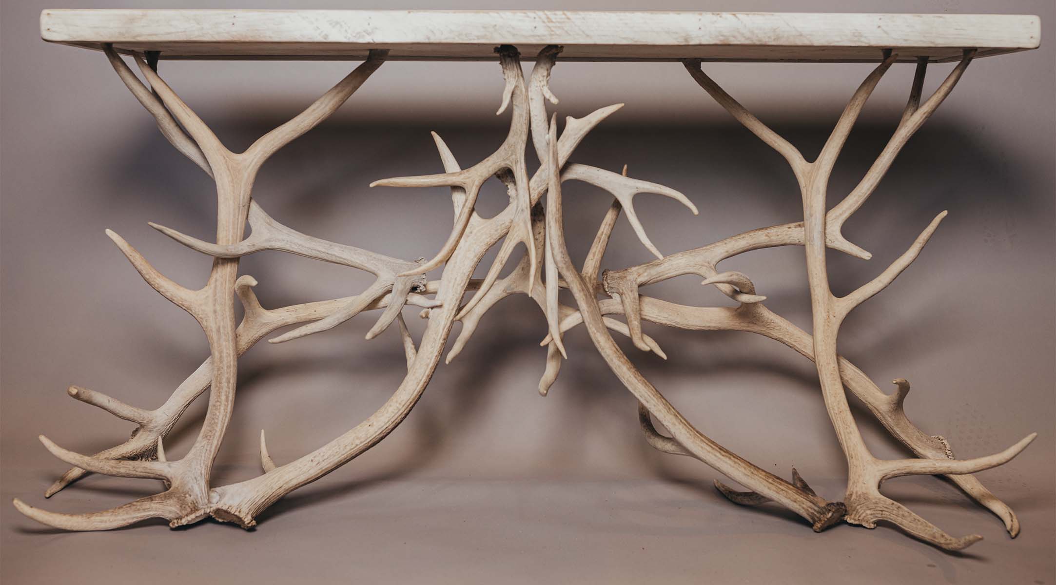 Bleached Antler Sofa Table