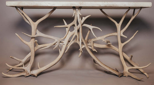 Bleached Antler Sofa Table